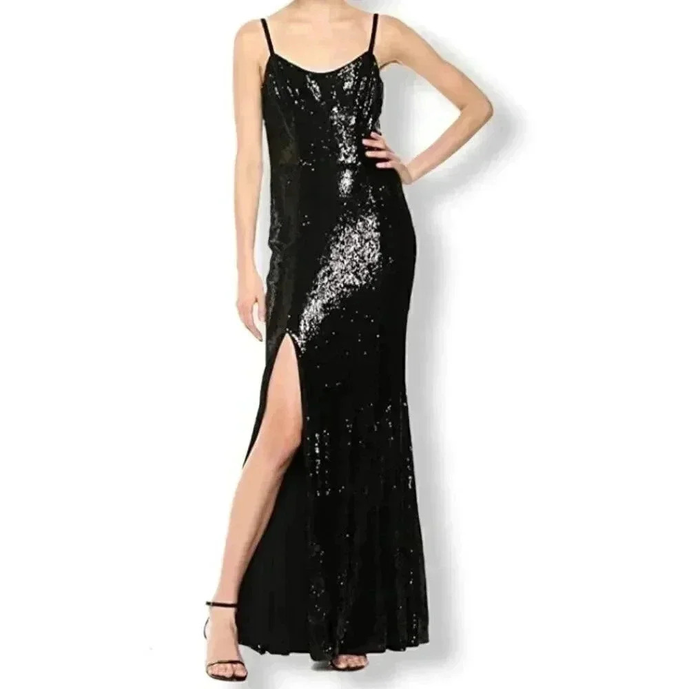 Dress the Population Ingrid Sleeveless Sequin Long